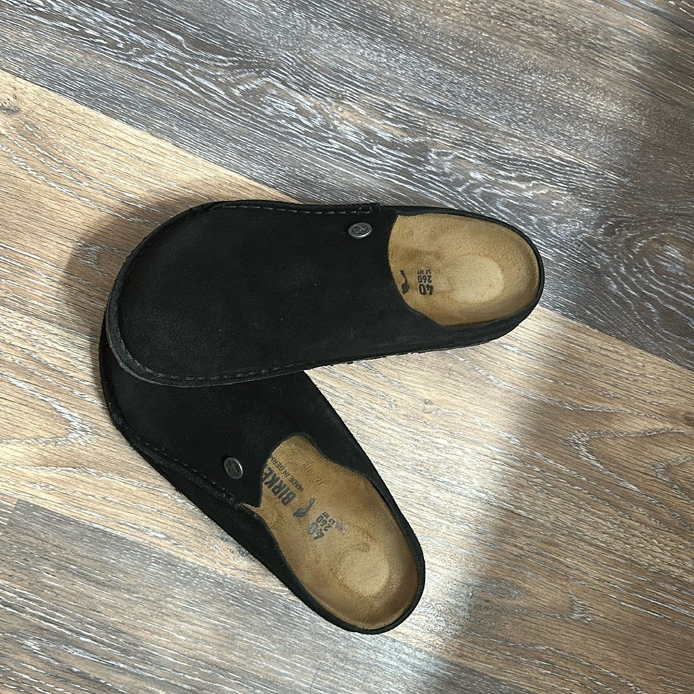 Birkenstock Black Zermatt suede leather